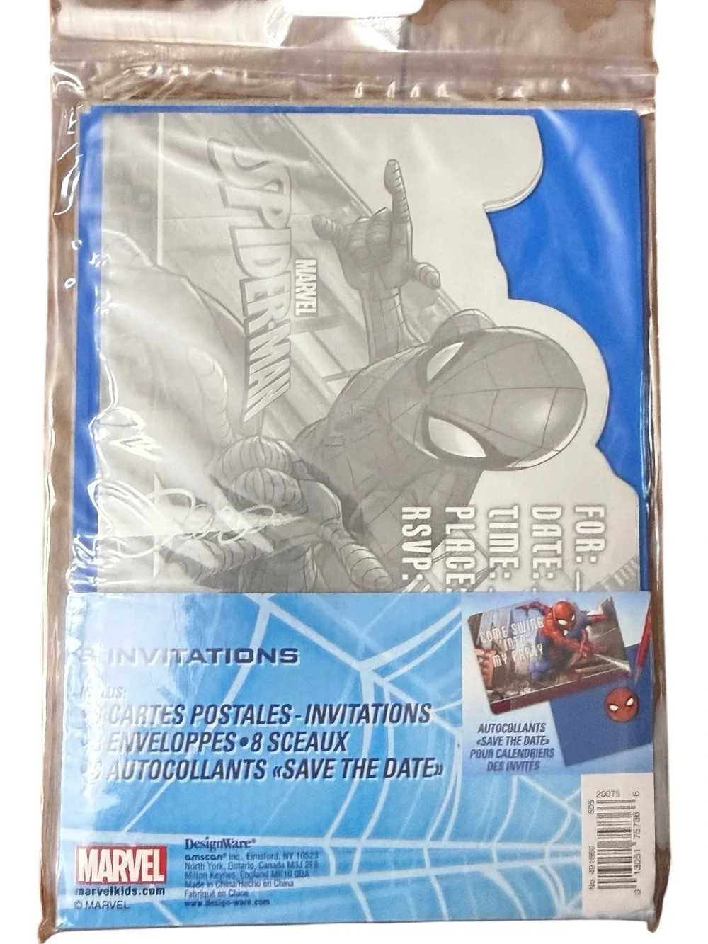 Spiderman / Batman Marvel Party Supplies Set in Red and Blue